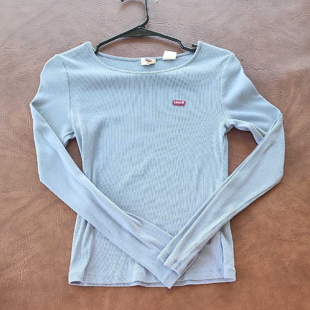 Levi's Women's Light Blue Long Sleeve Tee